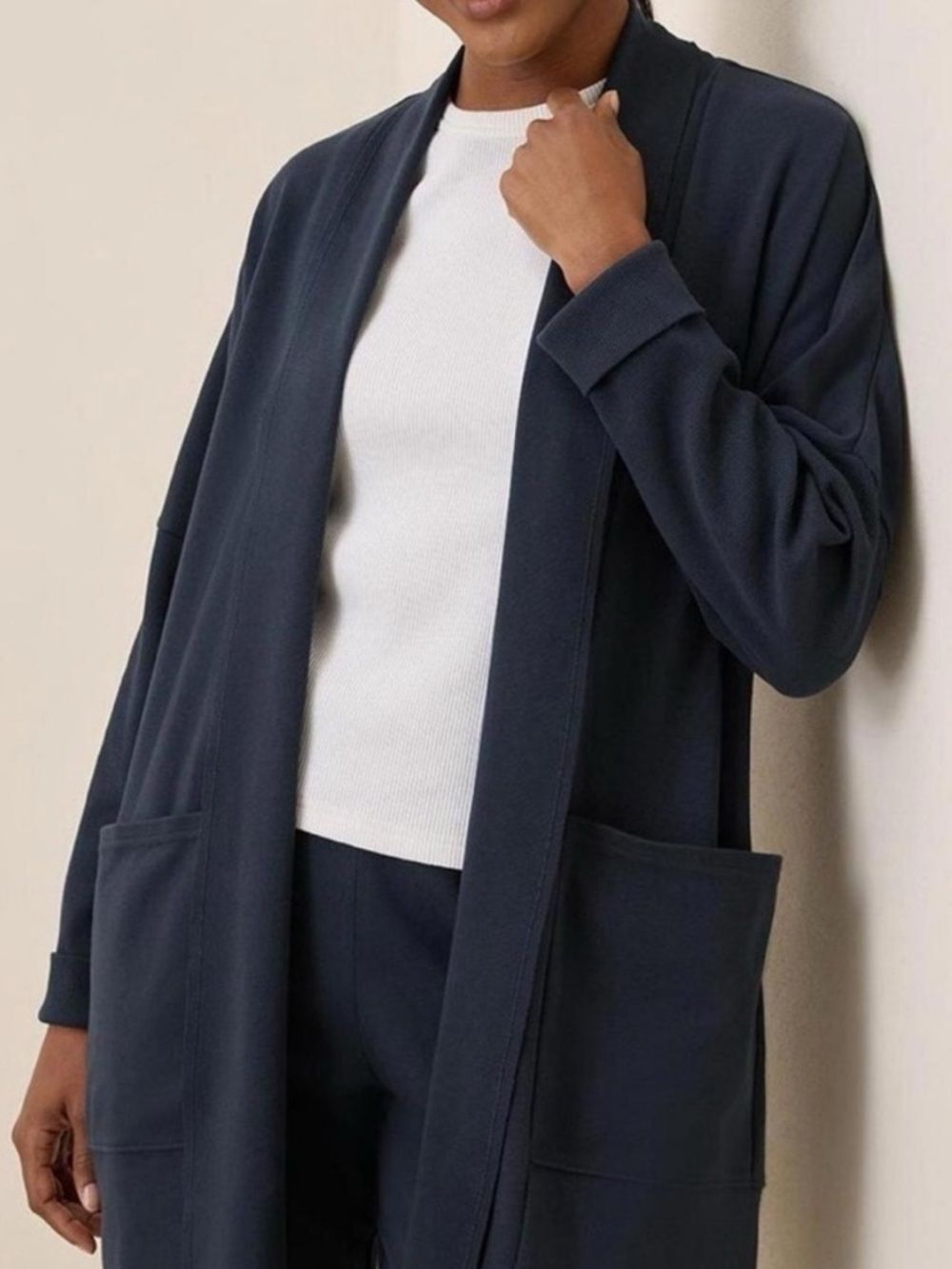 Pact NWT Midnight Blue Airplane Cardigan 100% Organic Cotton Size M/L